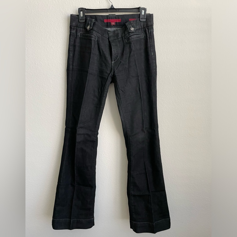 banana republic mid-rise wide leg trouser jeans size 28/8
